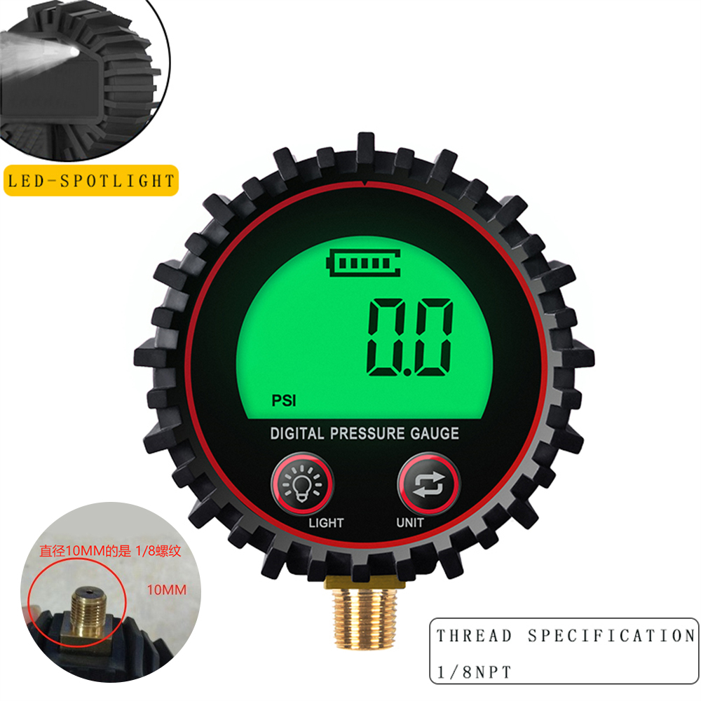 Digital dæktryksmåler til bil 0-255 psi dæktryksmåler med lcd-skærm manometer til overvågning af køretøjstryk: Lavendel