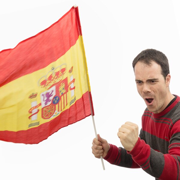Spaanse Vlag met Pole (90x60 cm)
