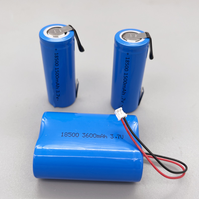 Paquete de batería de litio recargable ICR 18500 ICR18500 1500mAh 7,4 V 3,7 v con protección inteligente