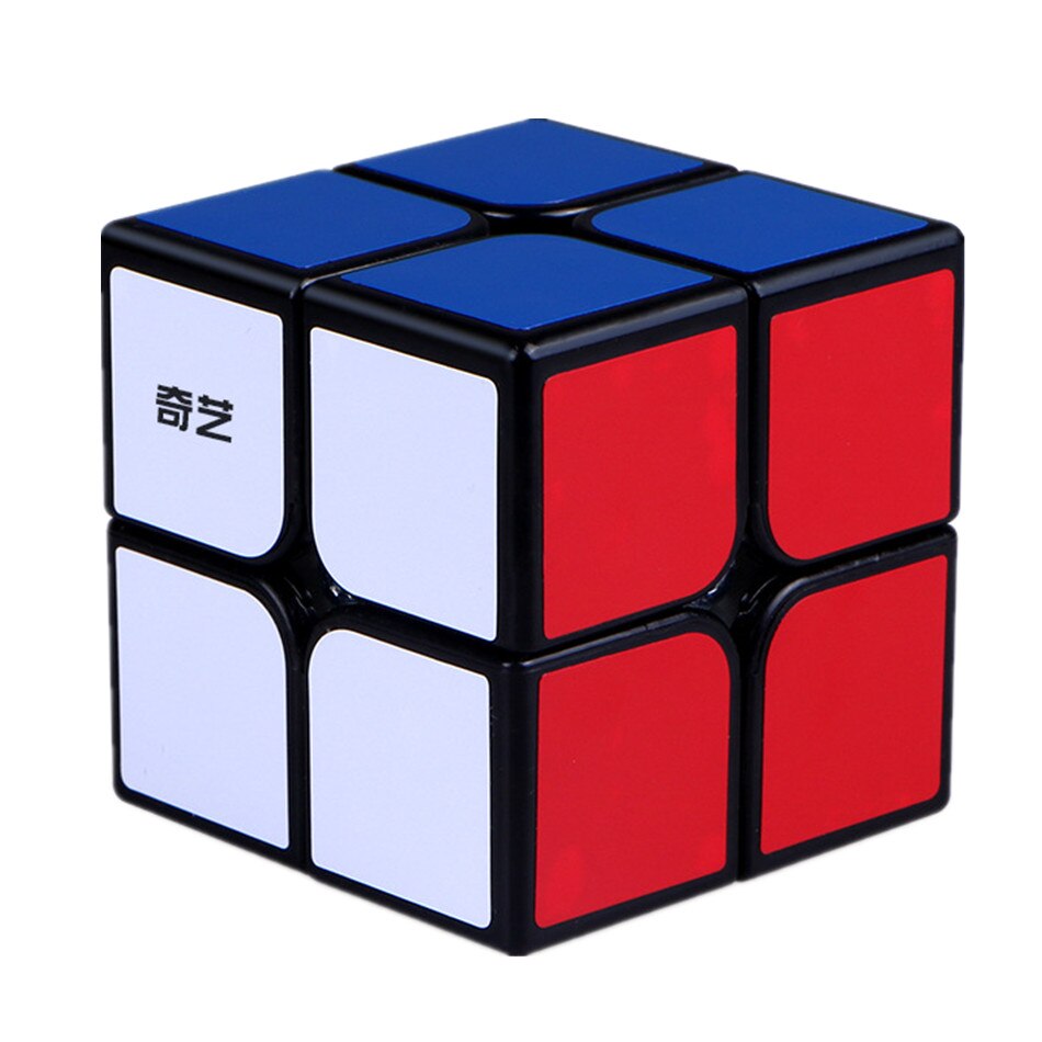 QIYI-Cubo mágico de velocidad 3x3x3 4x4x4 5x5x5, rompecabezas, pegatinas negras, Cubo mágico, Educación, aprendizaje, Cubo mágico, juguetes para niños: Blanco