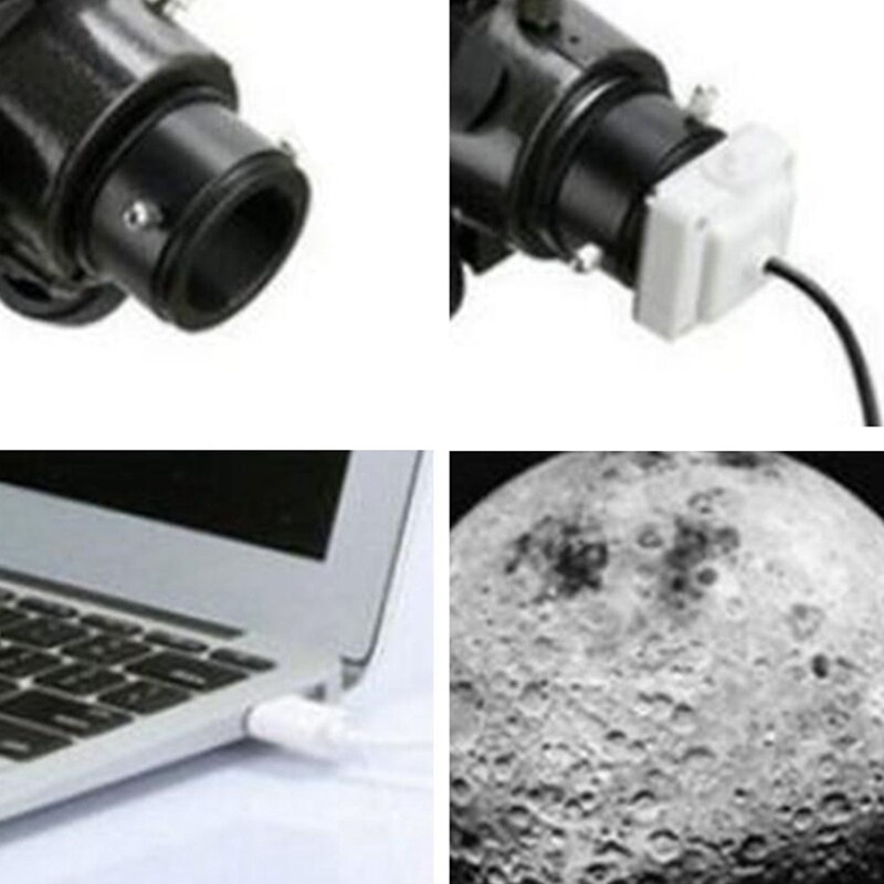 Telescopio 80W pixel Da 1.25 Pollici Usb digitale lente Oculare Elettronico Macchina Fotografica Telescopio Astronomico Accessori di Collegamento