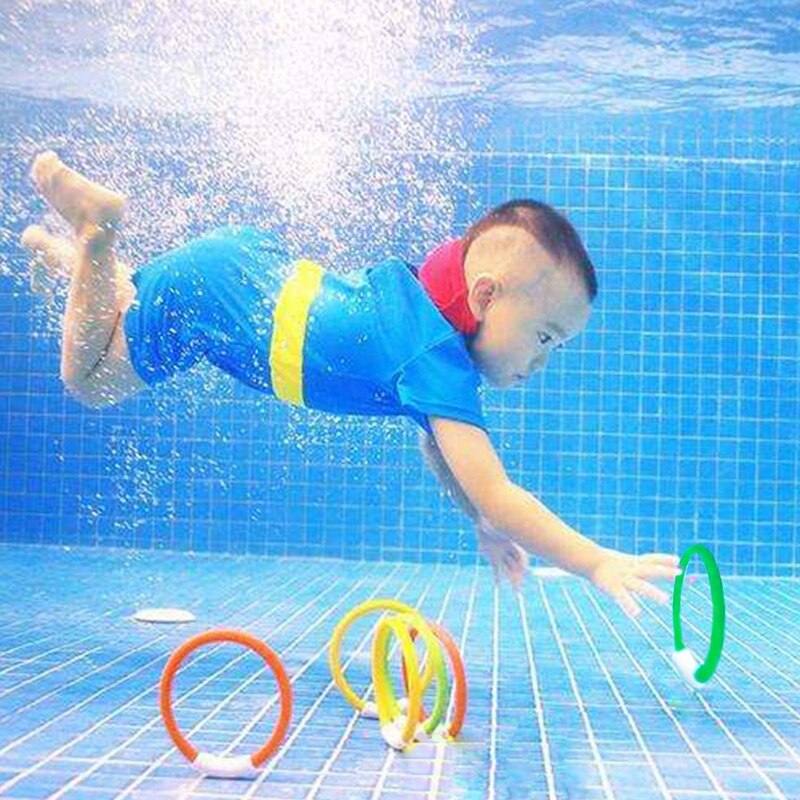 8 Pcs Underwater Swimming Pool Diving Rings, Diving Throw Torpedo Bandits Toys For Kids Set. Training Dive Toys For Learnin