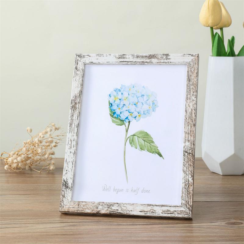 Multi-size wandgemonteerde displayframe Houten fotolijst huis decoratieve fotolijst DIY fotolijst op te hangen: 8 inch / Paars