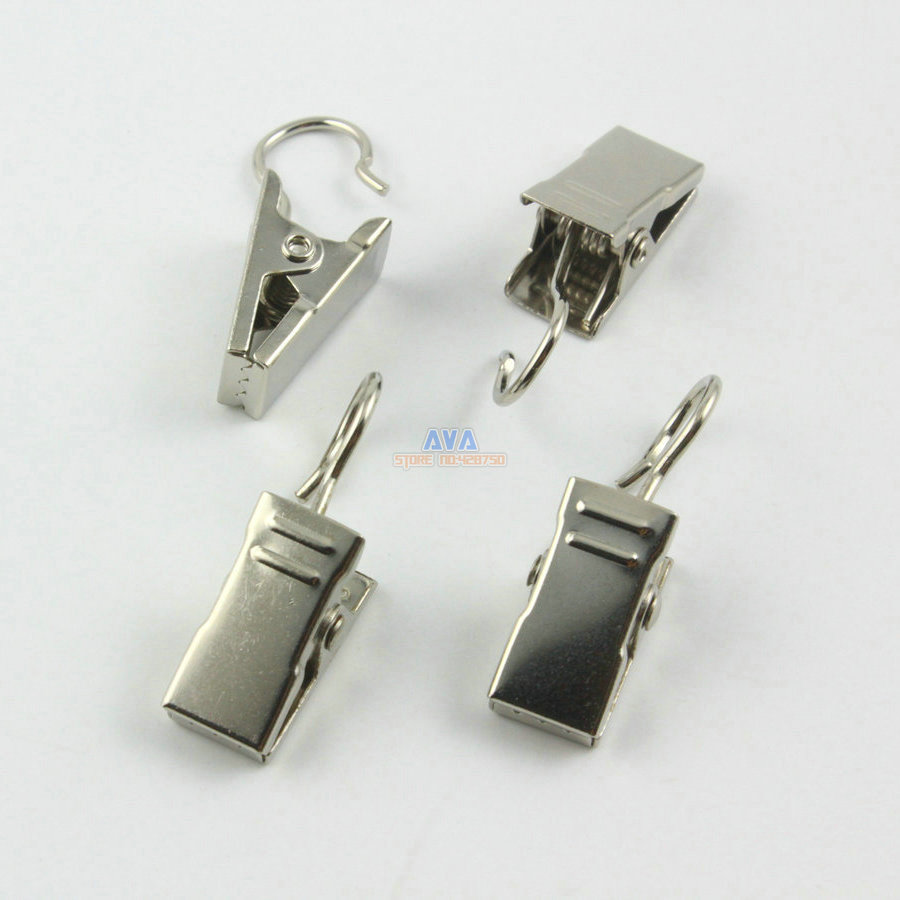 50 Stuks 32x9.5mm Zilveren Haak Clips voor Gordijn Gordijn