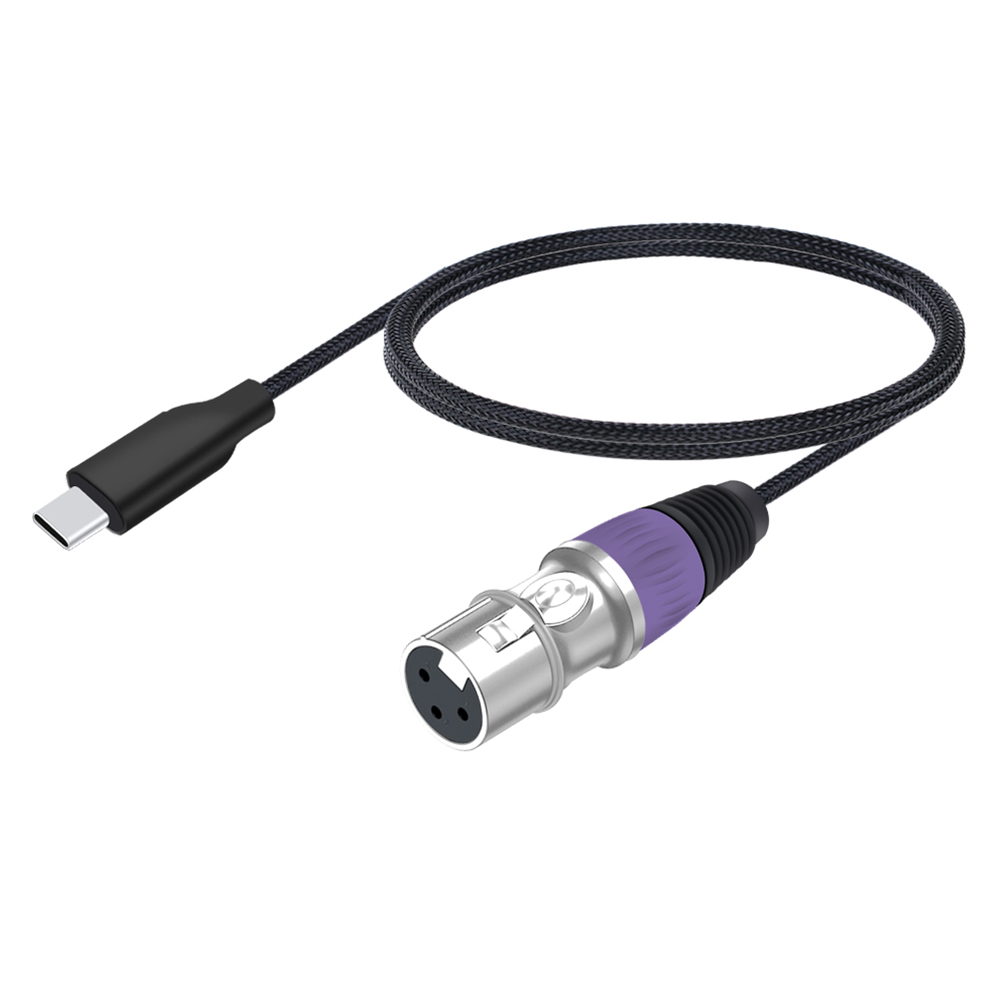 Kabel USB C robić XLR, adapter konwerter XLR robić USB C, kabel stereofoniczny USB typu C robić 3-pinowego XLR męskiego/żeńskiego wyjścia robić wzmacniacza, głośnika: Turkusowy / <= 0.5 m