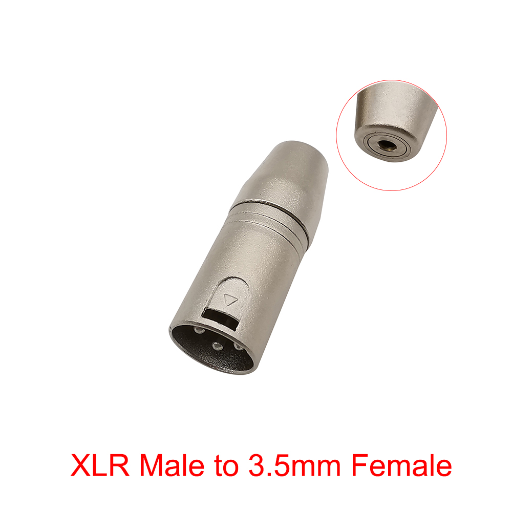 1 Stücke 3,5mm zu XLR 3 Stift Weiblich Männlich Audio- Adapter Konverter Stecker Für Mikrofon Lautsprecher: dunkel Grau