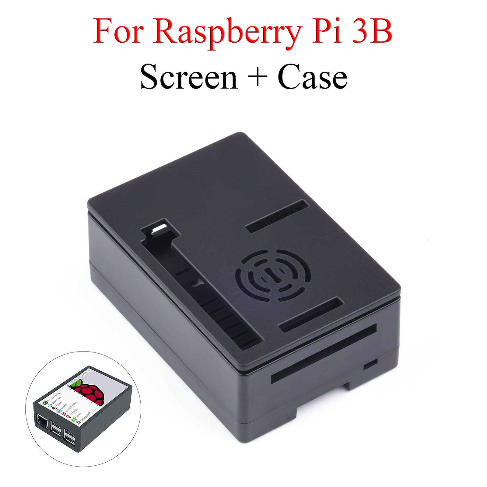 Écran tactile 3.5 pouces 480*320 + boîtier de protection ABS pour Raspberry Pi 4 modèle B / 3B + /3B: Screen and 3B Case