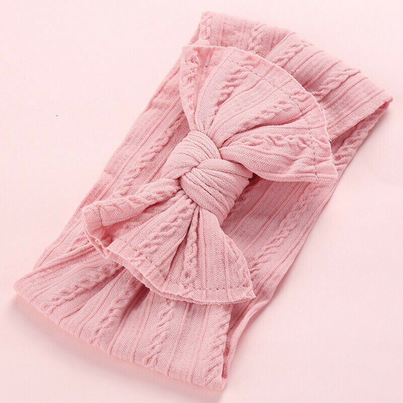 Baby Peuter Kids Meisje Katoen Blend Boog Hoofdband Haarband Hoofddeksels Hoofd Wrap