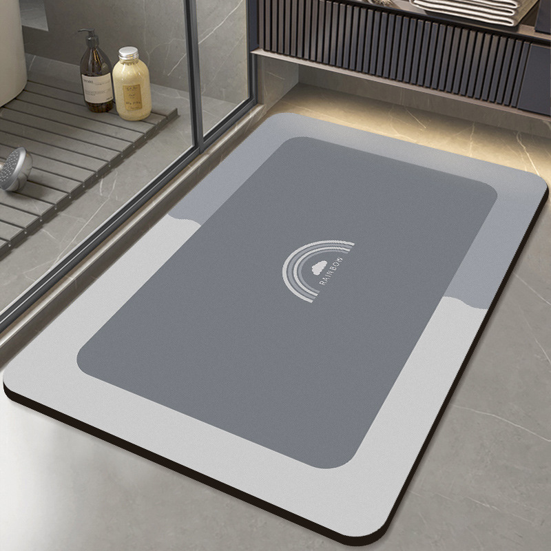 Luxury Diatom Mud Bath Mat Super Absorbent Floor Mats For Shower Room Toilet Foot Pad Non Slip Kitchen Rug Entrance Door Carpet: 1 m2 / Blue