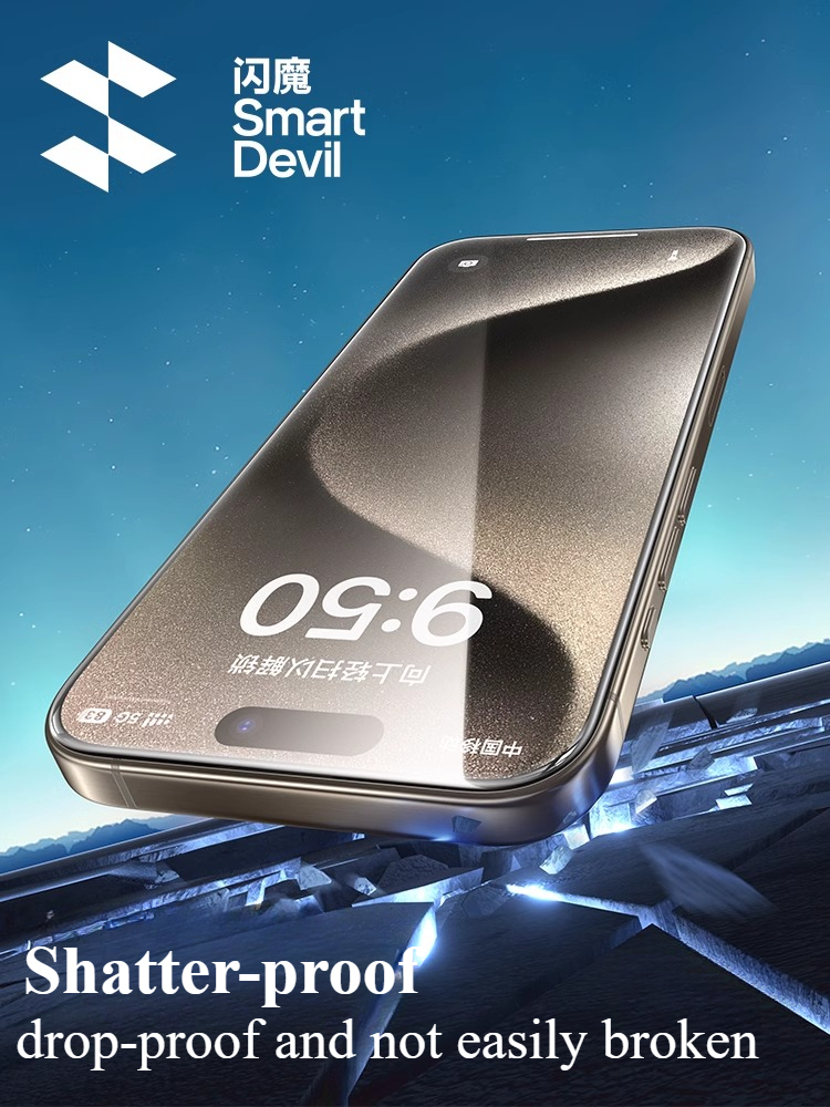 SmartDevil Protector de pantalla de cabina sin polvo para iPhone 16 pro Max 15 14 13 película de vidrio templado transparente sin bordes antihuellas