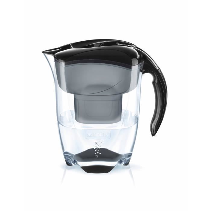BRITA ELEMARIS XL Jarra filtrante negra + 1 cartucho de repuesto