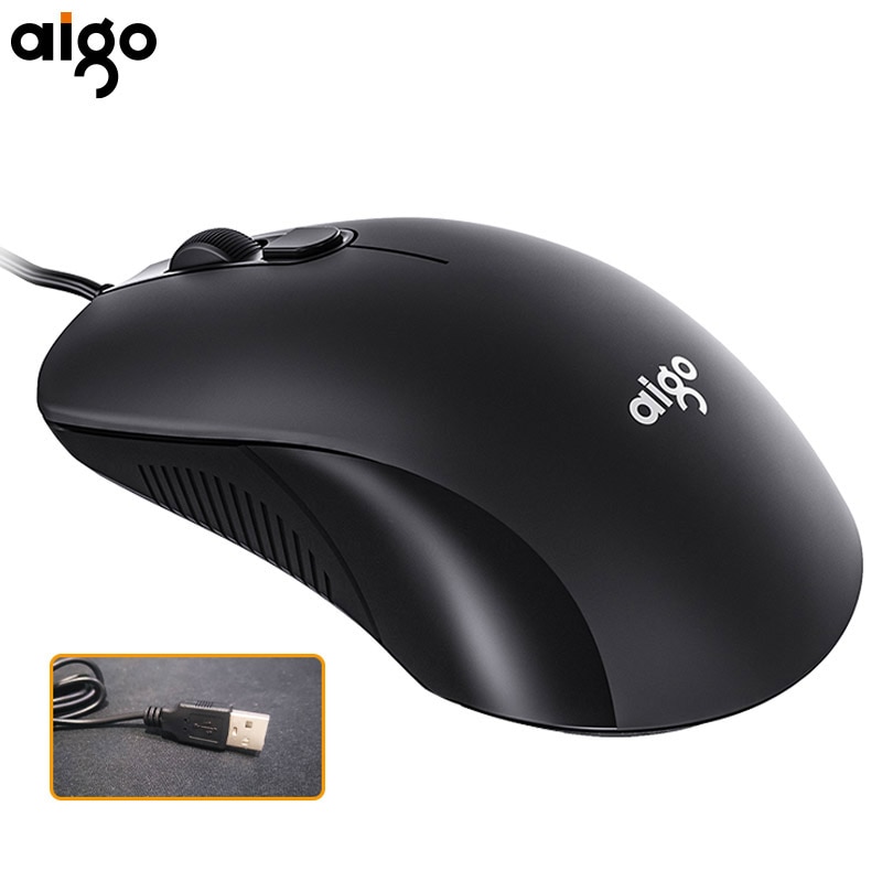 Aigo BM21 Wired Gaming Mouse Computer Mouse Gamer Business 4-Knop Optische Stille Ergonomische Muis 3000 Dpi Usb Voor pc Laptop