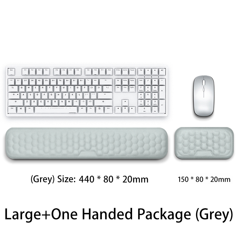 Muis- en toetsenbord Polsbescherming Rustkussen met massagetextuur voor pc Gaming Laptop Toetsenbord Muis Geheugen Katoenen rust Ergonomisch: Licht Roze