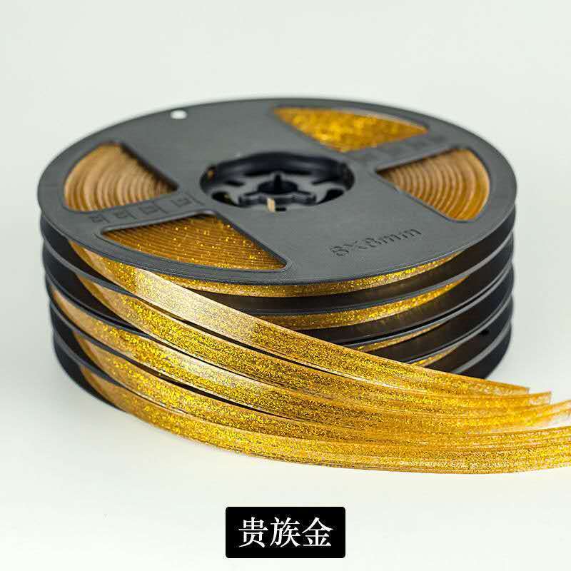 Ceramic Tile Mildewproof Gap Tape Self-adhesive Kitchen Waterproof Sticker Bathroom Beautiful Seam Tape Edge Decoration 1roll 6m: Noble gold