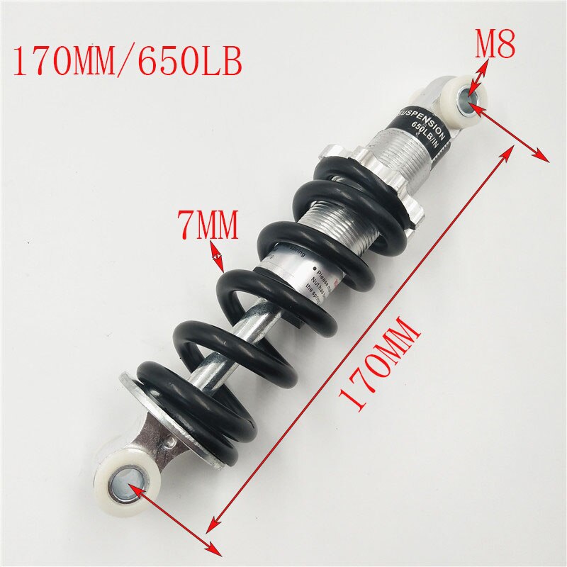 Hinten Suspension Schock 100 125 150 160 170 180 190 210MM für 47cc 49CC Super Minimoto ATV Quad elektrische roller Pocket Bike: 170MM (650LB)