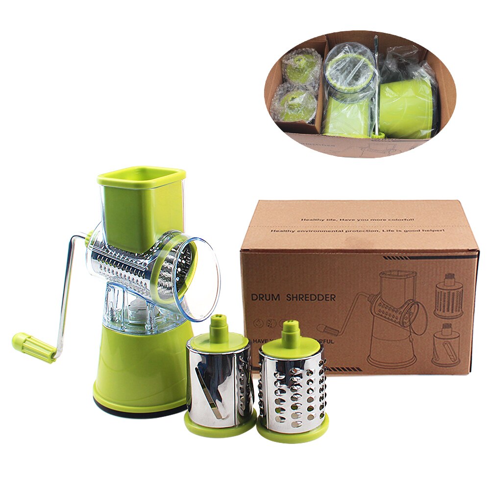 Beemsk handmatige groentesnijder, multifunctionele groente- en fruitrasp, snijmachine, multifunctionele rasp