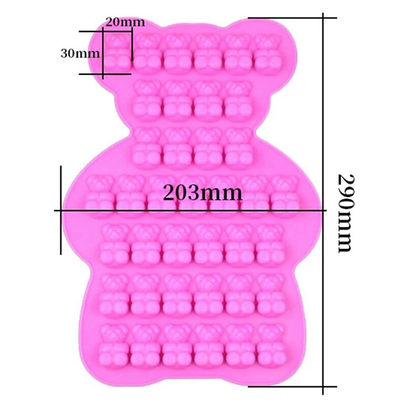 Specchio fai-da-te orso gommoso orso gommoso cristallo stampo epossidico torta da forno dolce a forma di orso quadrato di ghiaccio artigianato da forno a casa