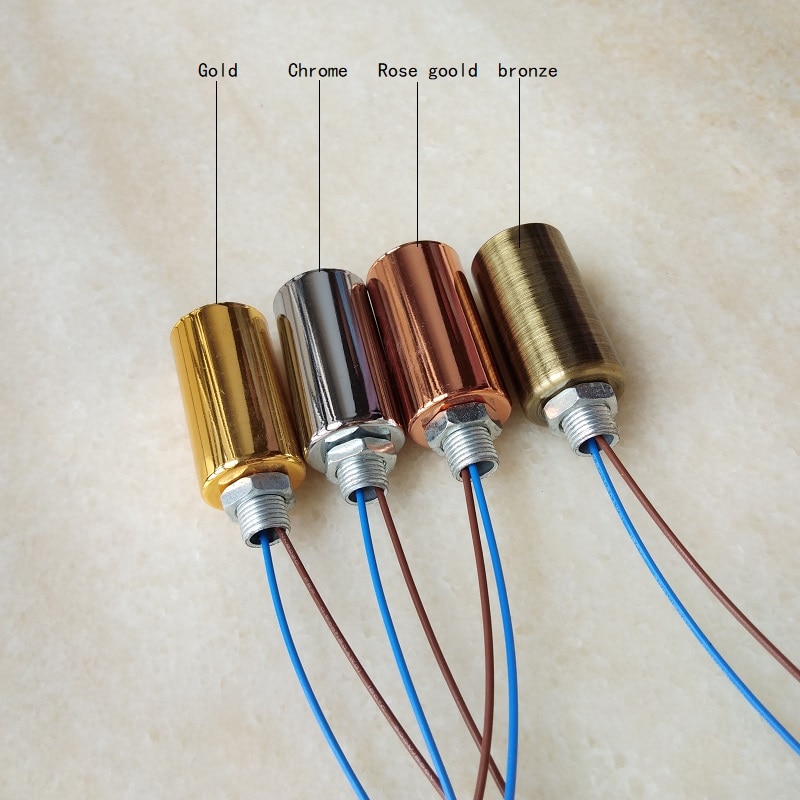 10pcs/lot G9 Socket Ceramic Base with with 0.5mm2 wire Light Holder chrome/gold/rose gold/bronze lamp cup lighting accessories