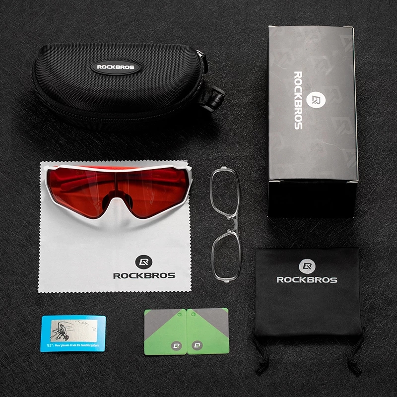 ROCKBROS Polarized Cycling Glasses Clear Bike Glasses Eyewear UV400 Outdoor Sport Sunglasses Men Women Cycling Sunglasses