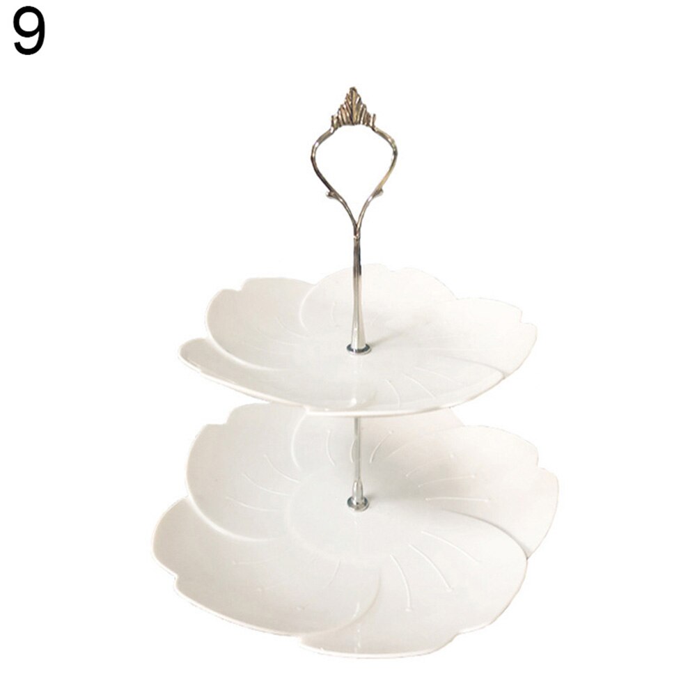 2/3 Tiers Fruit Taart Plaat Houder Stand Home Festival Party Dessert Opbergrek Dessert Borden Keuken Accessoires: 9
