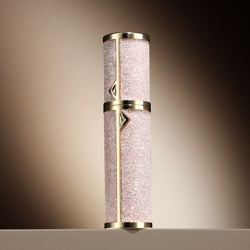 Atomizador de Perfume de cuero de 5ml, contenedores de cosméticos líquidos portátiles, Mini botellas rellenables de Perfume para viaje, pulverizador vacío: Gris claro