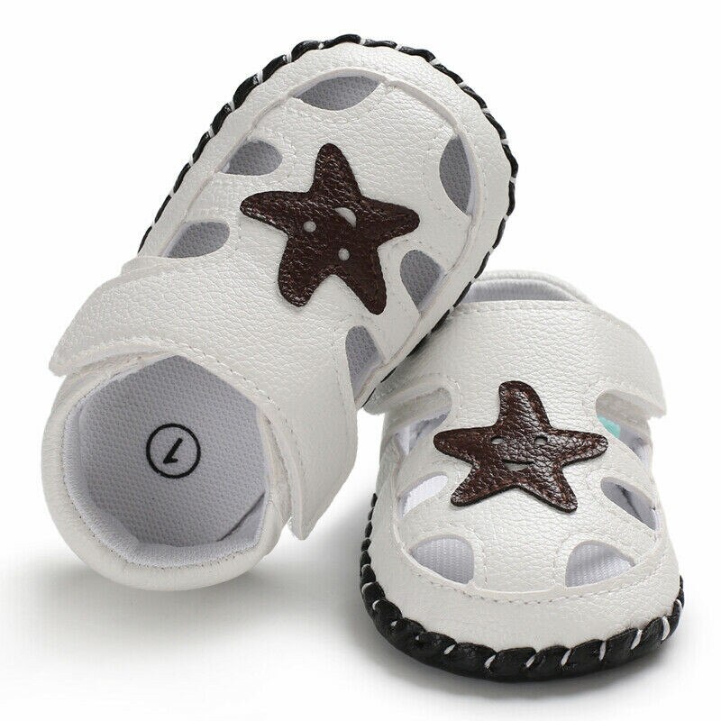 Newborn Baby Boy Girl Soft Sole Shoes Trainers Size 0-18 Months: White / 13
