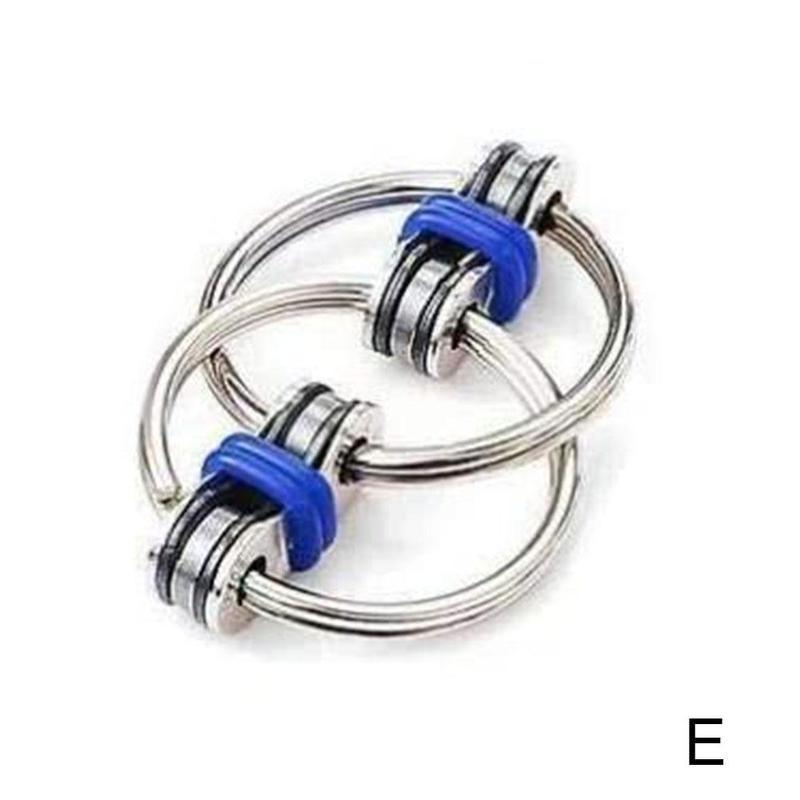 Hand Spinner Key Ring Sensory Toys Chain Vent Toy Metal Puzzle Autism Chain Fidget Toy Stress Relieve Spinner Key Ring: E