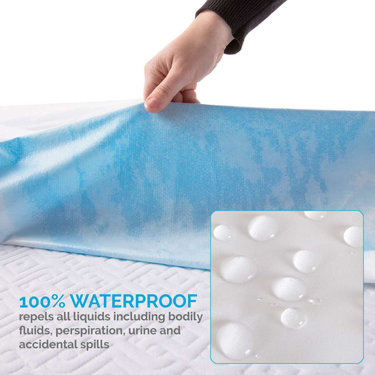 Waterproof Mattress Pad Top Hypoallergenic Mattress Protector Against Dust Mites and Bacteria Fitted Sheet Mattress Topper