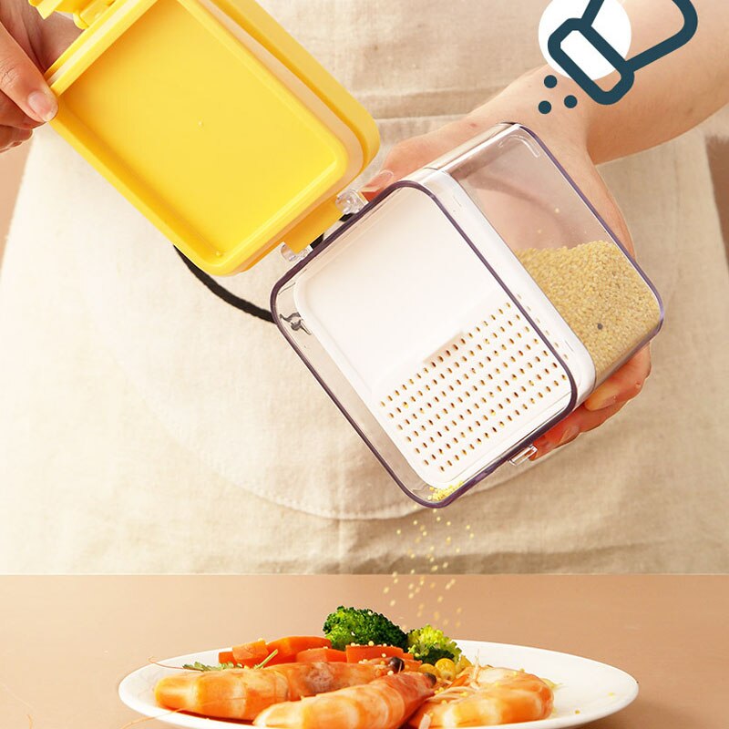 Food Container Plastic Transparent Moisture-Proof Storage Tank Kitchen Refrigerator Fresh-Keeping Box Grain Storage Can