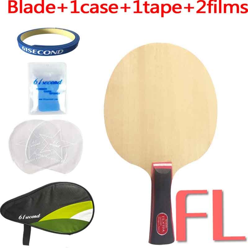 Original Sanwei FEXTRA 7 Table Tennis Blade 7 Ply Wood Racket Ping Pong Bat Paddle: FL with HM case