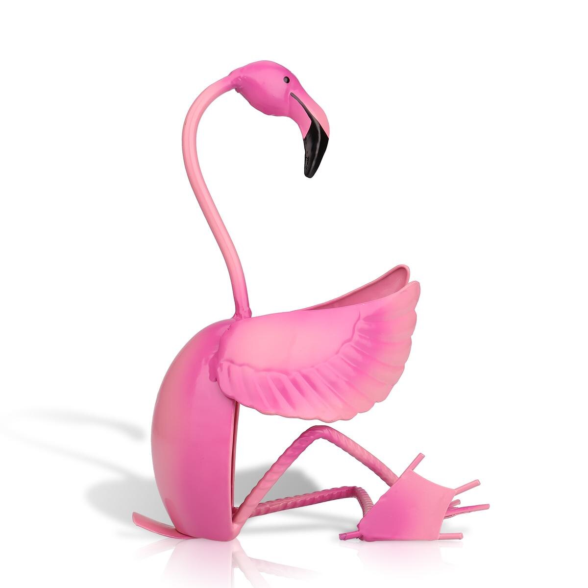 Tooarts Flamingo Wijn Houder Wijn Plank Metalen Sculptuur Praktische Sculptuur Woondecoratie Interieur Decoratie Ambachten: Default Title