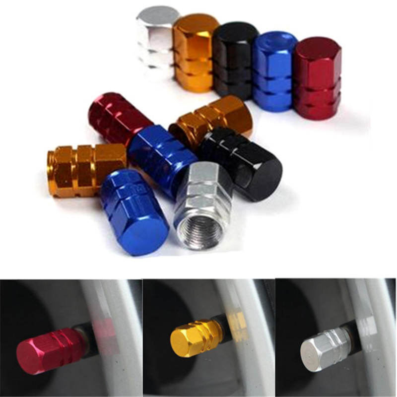 Color Aluminum Alloy Valve Cap Bike Cap Bike Bicycle Cycling Tire Leak Valve Cover Gas Nozzle 10 Colors Bicycle Accessories