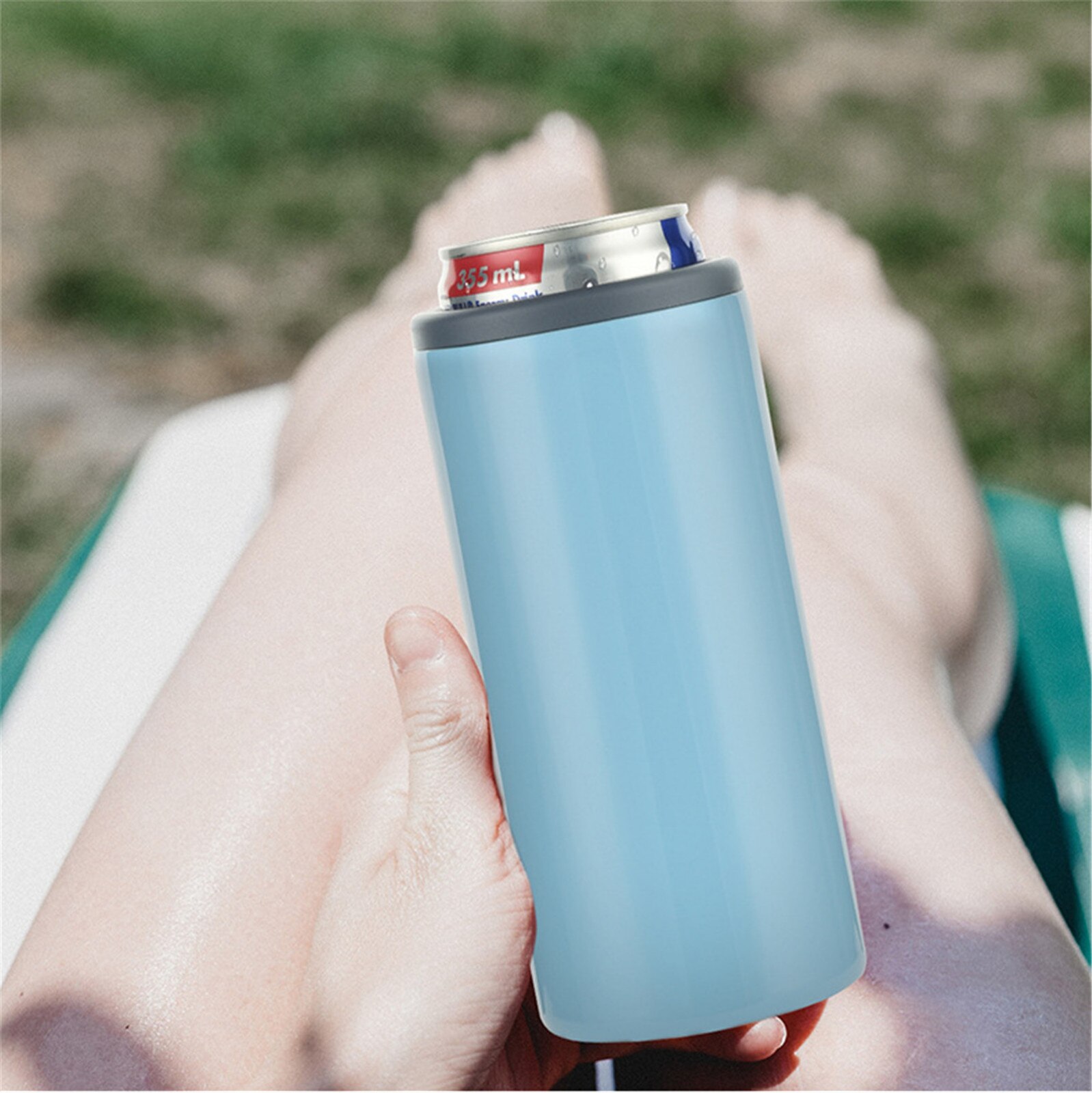 12oz Insulated Slim Can Stainless Steel Can Cooler for Slim Beer Insulated Can Cooler for Regular Cans,Tall Skinny Cans, Bottles