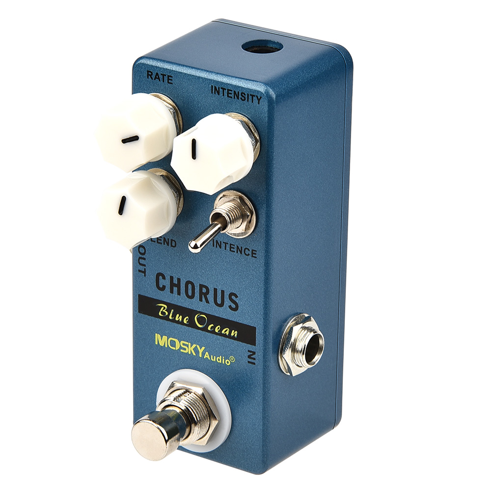 Moskyaudio-Efectos de guitarra Chorus, Mini Pedal de efecto de guitarra Blue Ocean Chorus, True Bypass, carcasa de Metal completa