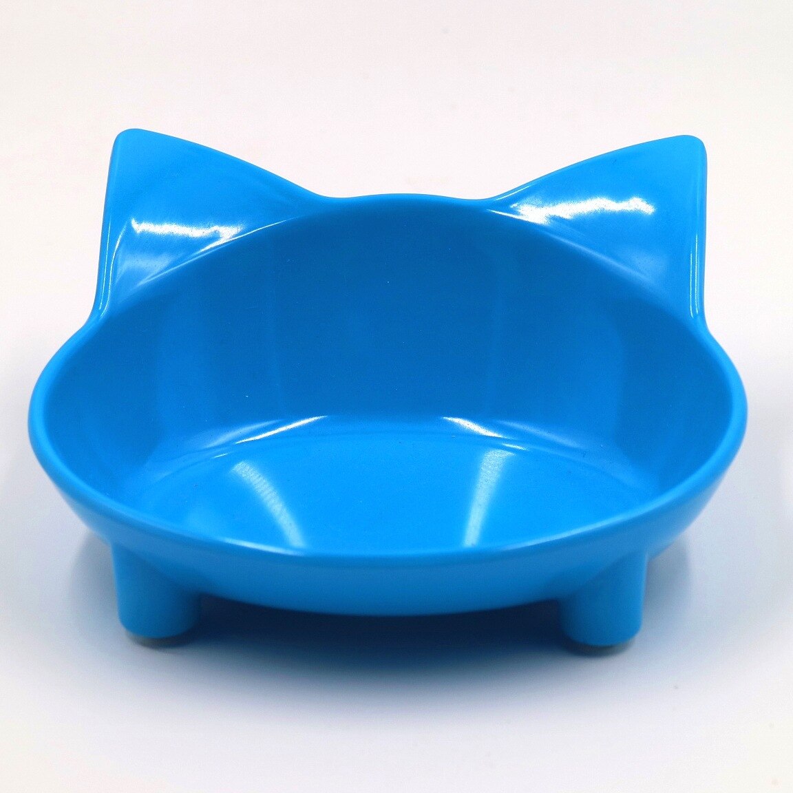 Kattenvoer Kom Huisdier Servies Verdikte Kat Oren Vorm Feederbowl Antislip Leuke Voedsel Water Dispenser Voor Katten Gerechten huisdieren Benodigdheden: blue