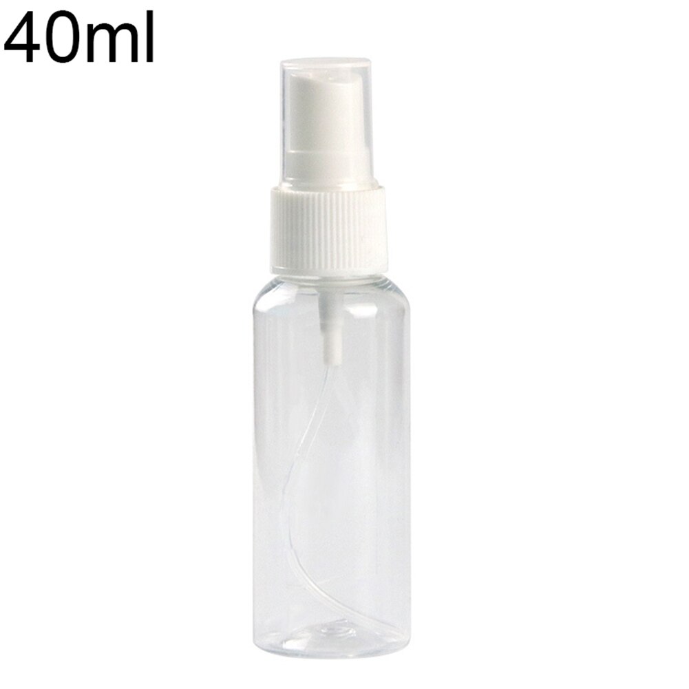Portable Travel Transparent Plastic Empty Cosmetic Sample Spray Bottle Atomizer Can be used to dispense and store most liquids.: 40ml