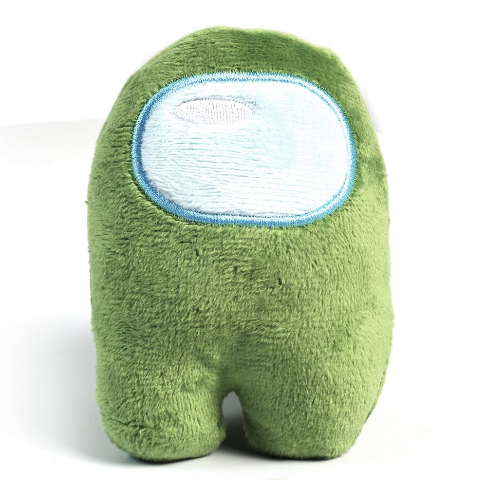 10CM Lovely Among Us Plush Toys Soft Solid Color Reliver Stress Toys Funny Cute Plushie Game Doll Kids: Glass green