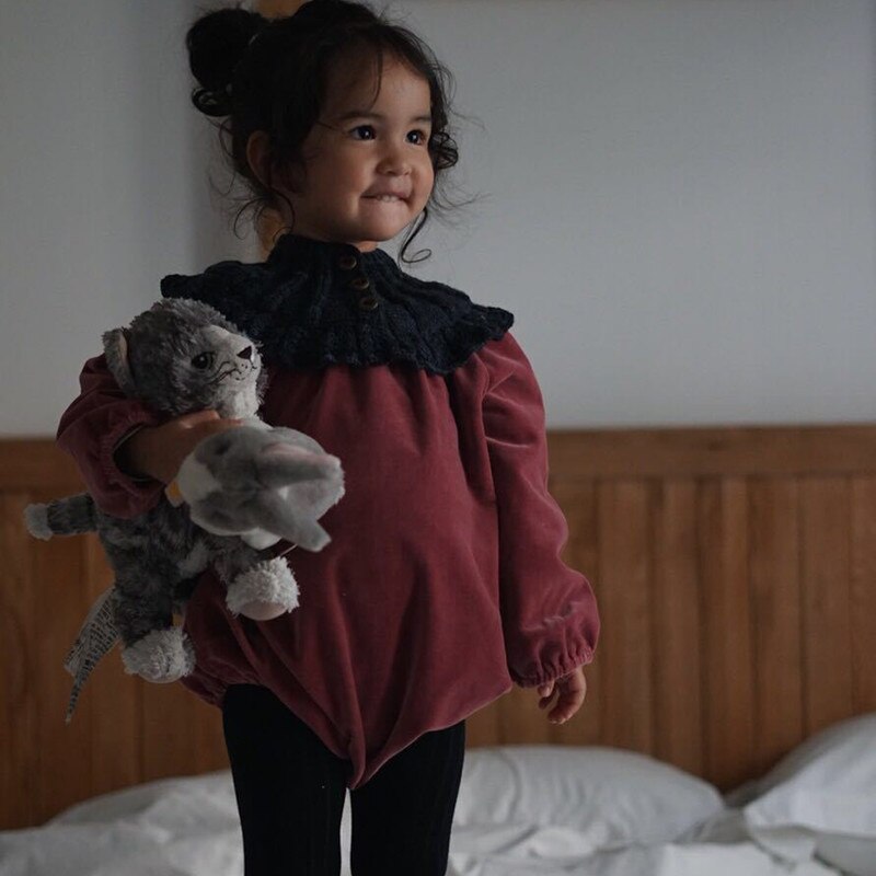 Peuter Meisje Jongen Gebreide Rompertjes Baby Fluwelen Jumpsuit Herfst Een Stuk Meisjes Knit Romper Baby Boutique Kleding