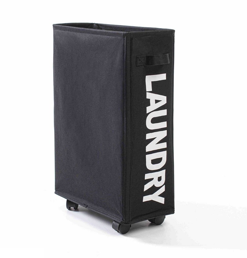 Cesta plegable para la colada, respetuosa con el medio ambiente, Bolsa de Almacenamiento de Ropa sucia, cesto organizador plegable de tela para la ropa del baño con ruedas