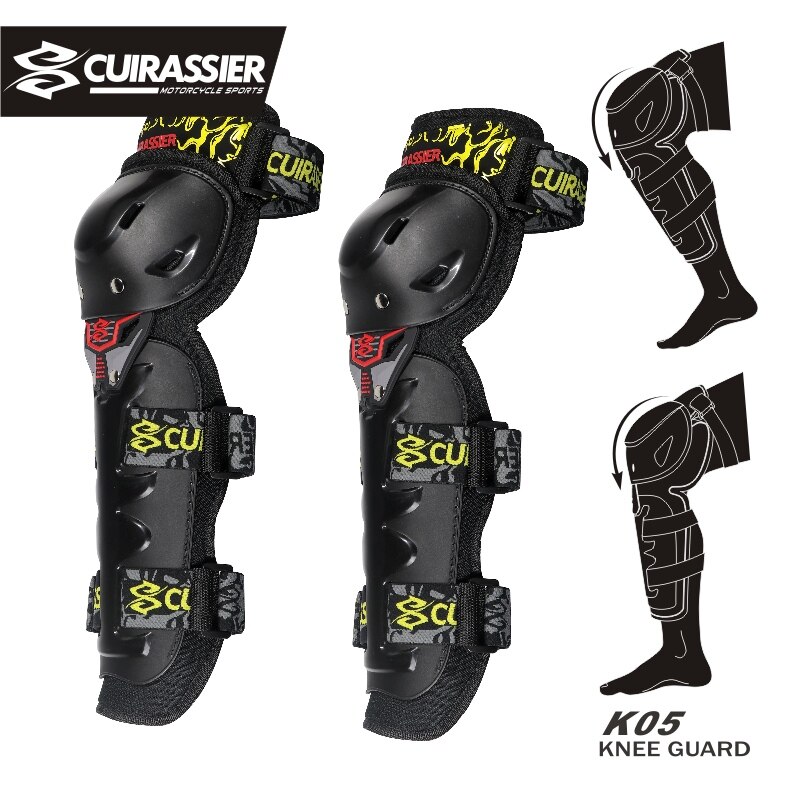 Motorcykel skyddande knäskydd mx off-road knäskydd skydd moto racing dirt bike skydd motocross skydd cuirassier motos: K05 gula