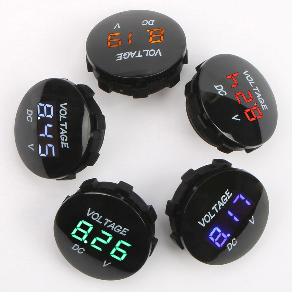 22mm LED Voltmeter Signal Lichter Digital Anzeige Messgerät Volt Spannung Meter Anzeige Lampe Tester DC 12V-24V Auto Motorrad