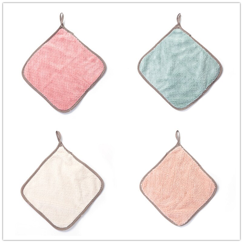 4 pces toalha de limpeza de cozinha casa toalhas de microfibra para a cozinha absorvente pano mais grosso para limpar a mesa de limpeza de micro fibra: green