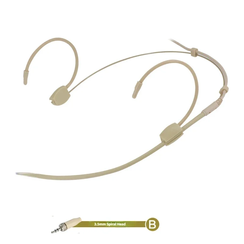 Double Earhook Mic Omnidirectional Headset Microphone For Sennheiser Shure AKG MiPro Audio Technica 4Pin 3Pin TA4F 3.5mm Lock