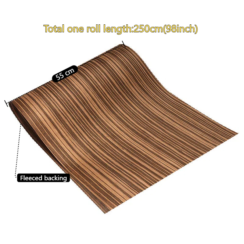 Hoja de chapa de madera amarilla de ébano, tecnología delgada de 0,25mm, bricolaje para altavoz, Panel de pared, muebles, silla, escritorio, piel Interior, Auto