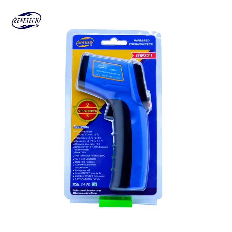 BENETECH Digital thermometer gun non contact infrared thermometer temperature gun ir thermometer industrial GM320~GM900