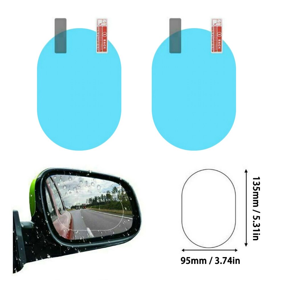 Film de protection pour rétroviseur de voiture, miroir transparent, Anti-brouillard, Anti-éblouissement, étanche à la pluie, doux autocollant, pièces/ensemble