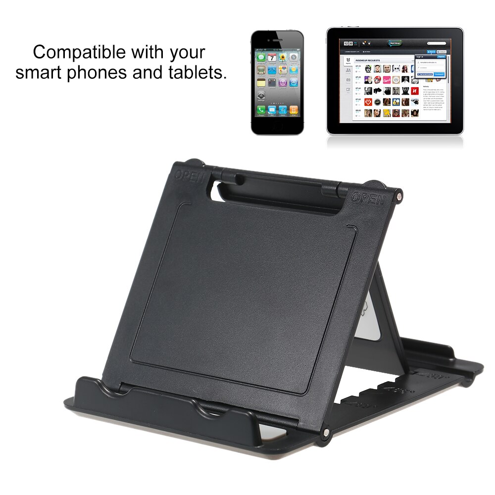 Foldable Universal Phone Holder Bracket Stand For Phone Tablet Multi-angles Desktop Holder with One Mirror 1 Pack