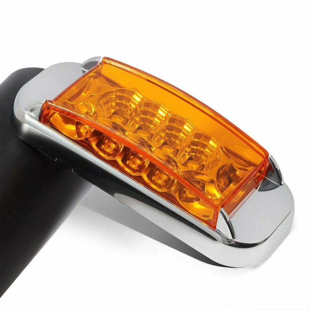 6 st 12v/24v led sidomarkeringsljus släpvagnslampa led släpvagnsbelysning lastbil led-ljus sidomarkeringsljus släpvagnslampa vattentät