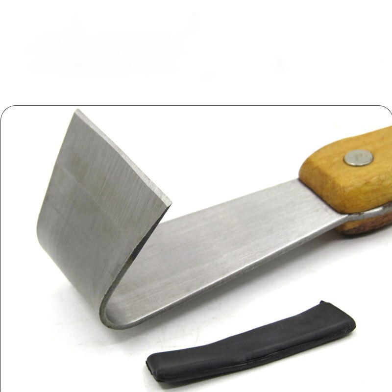 Draw Shave Knife 19.5cm Curved Draw Knife Draw Shave Tool, Wood Handle, Woodworking Debarking Hand Tool with Blade Case
