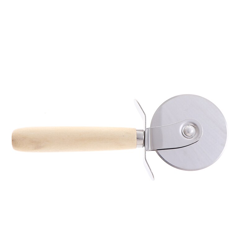 17.5*7cm Stainless Steel Pizza Cutter Round Shape Wood Handle Pizza Wheel Pizza Cutter Pizza Knife Kitchen Tools